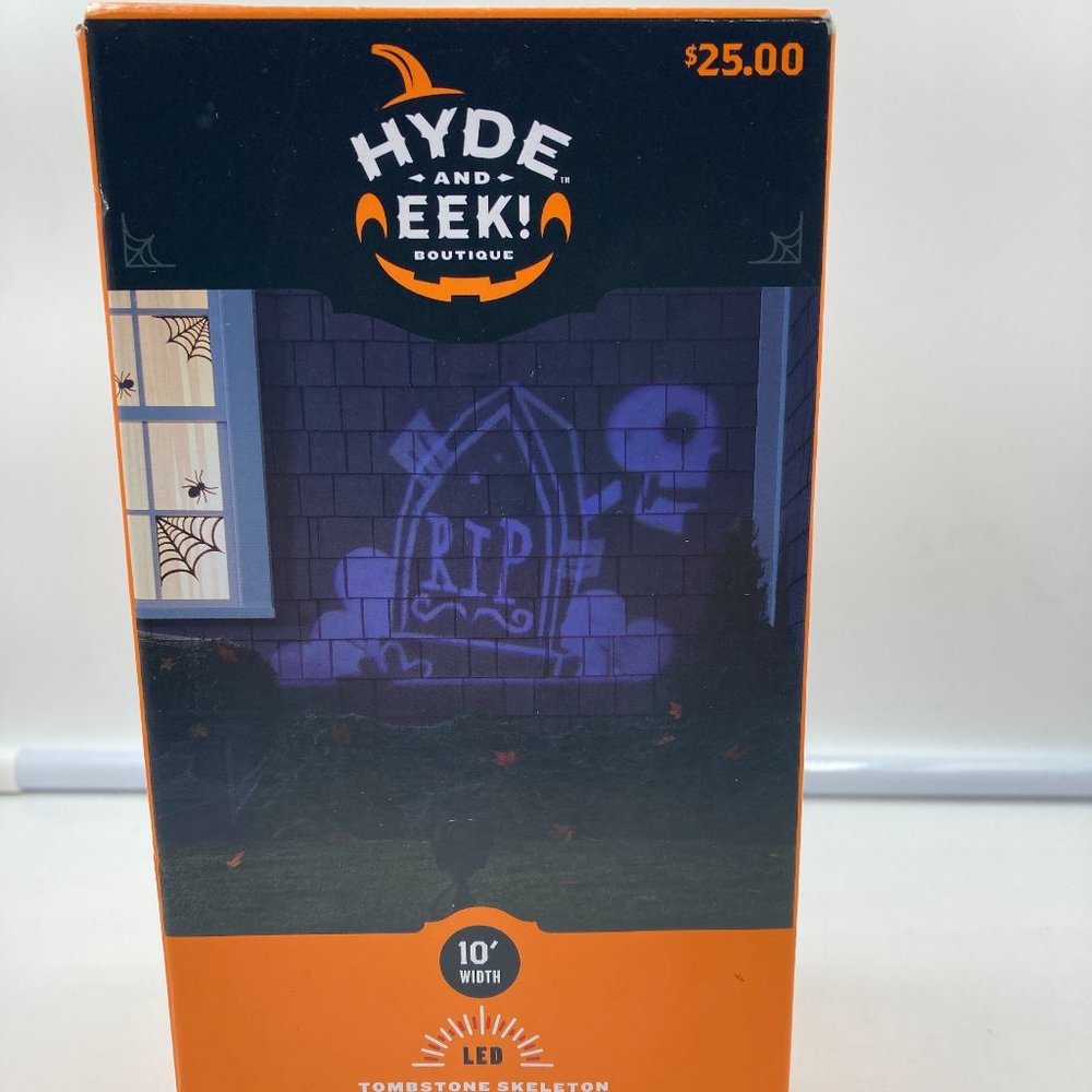 Hyde And Eek! Boutique Tombstone Skeleton Motion Projector Indoor Outdoor LED